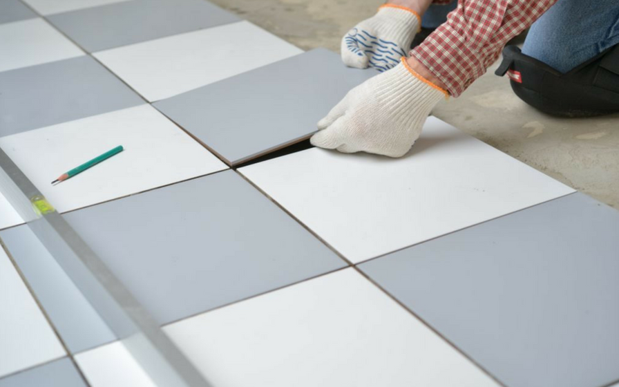 Floor tiling service